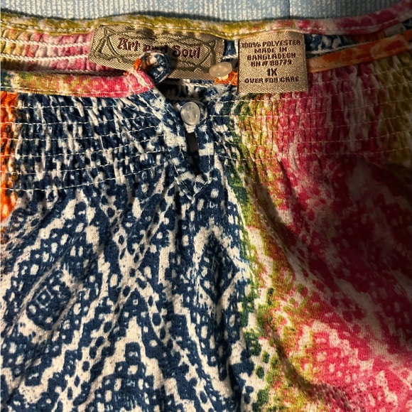 Art And Soul Vibrant Patterned Blouse 1X - Picture 4 of 4